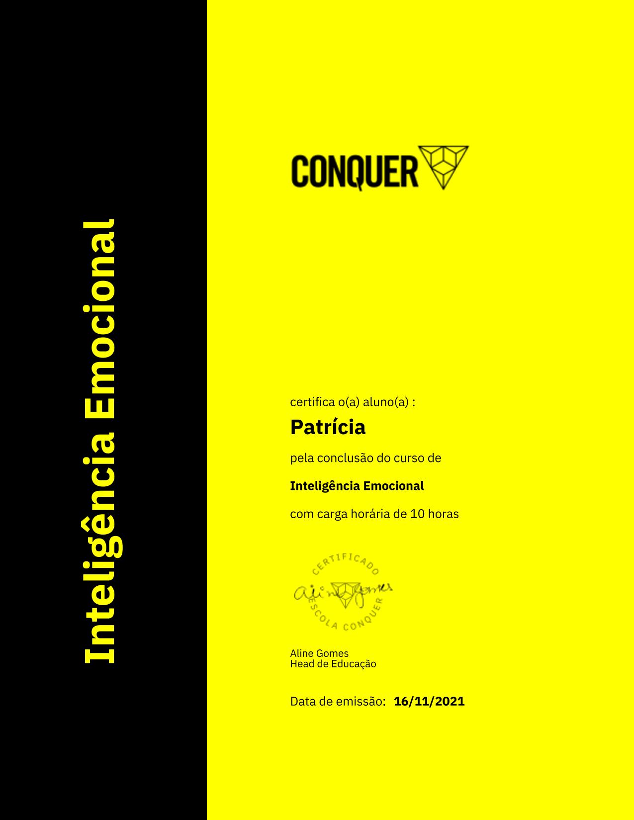 Certificado de Inteligência Emocional